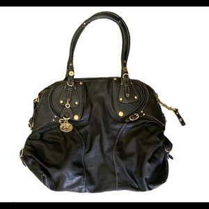 Juicy Couture Leather Hobo Handbag Black